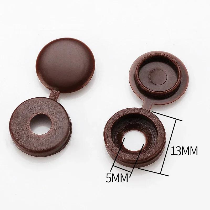 10/500PCS Motorcycle Car Screw Caps Nuts Covers Foldable Snap Protective Cover Hinge Plastic Button Furniture Upholstery Cover