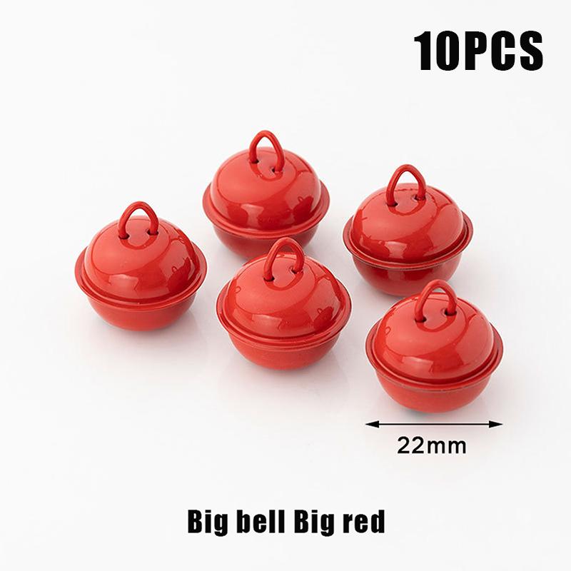 10 ks 22mm Barevné Malované Rolničky Kovové Kulaté Mini Zvonečky Ozdoby Dekor Přívěsky Na Vánoční DIY Řemesla