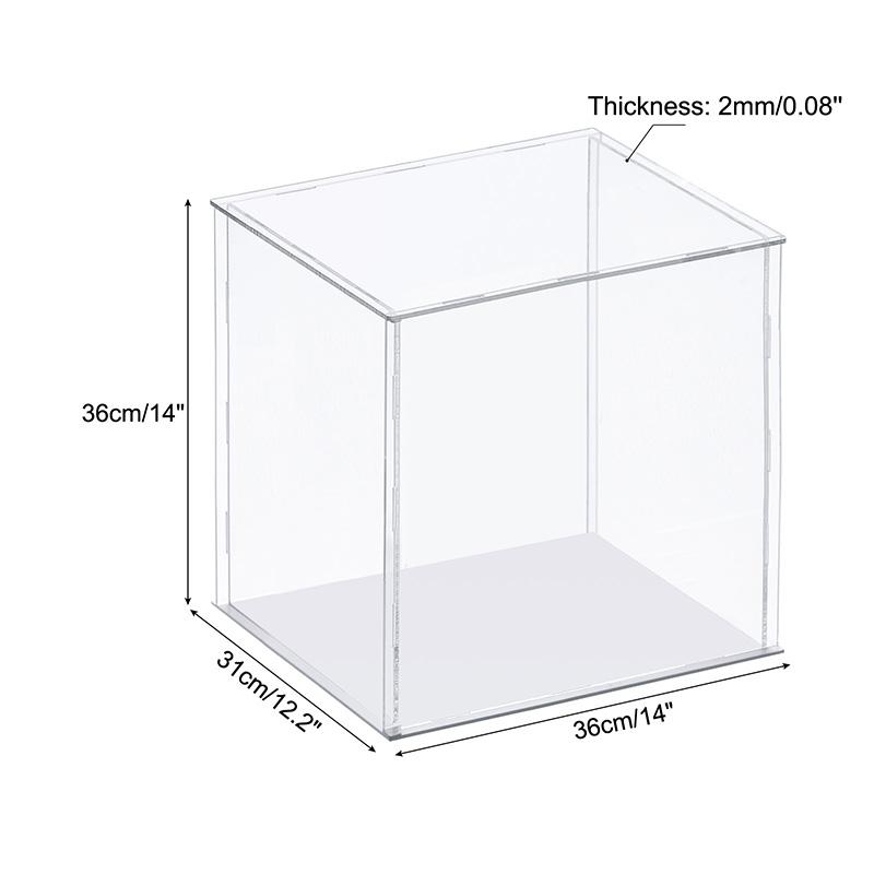 Clear Acrylic Display Box Case Countertop Organizer Stand Assemble Dustproof Showcase for Figures Toys Collectibles Crafts