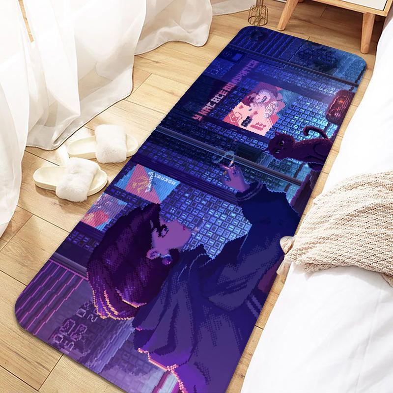 

8Bit Door Mat Entrance Non-Slip Doormat Washable Kitchen Carpet Living Room Hallway Rugs Bathroom Bath Door Mats 40x60cm(16x24inch)