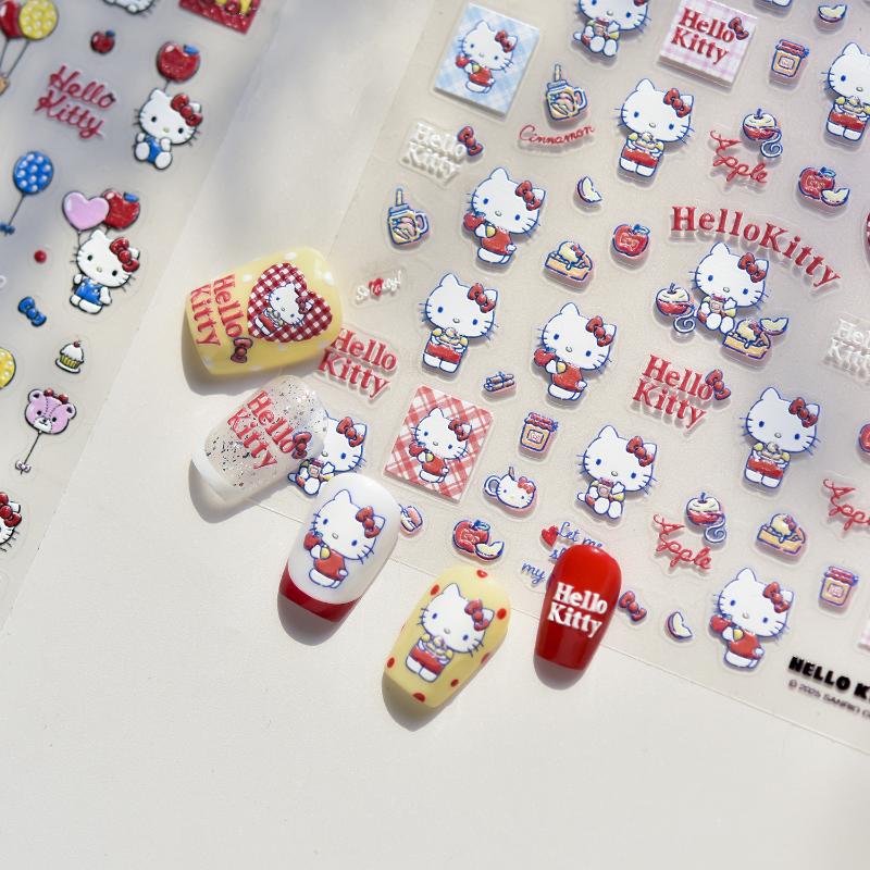 Sanrio Hello Kitty Nail Stickerself-Adhesive Decals Nail Art Decoration Diy Manicure Design