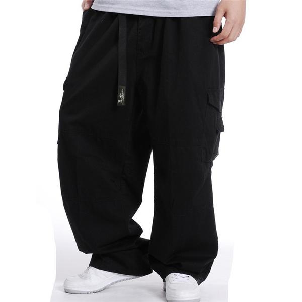 Pantaloni Larghi Taglie Forti Uomo Multitasche Pantaloni Lunghi Tattici Cargo Escursionismo Kaki Pantaloni Casual