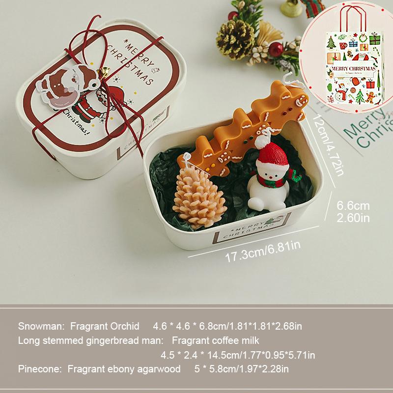 

1 набор Атмосфера Уют Ручная работа Долговечная свеча Достойный подарка подарок Праздничный Рождественский Ароматный набор Удобный для путешествий 17.3x12x6.6см D