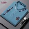 YUZHAOLIN Men's Embroidered Lapel Polo T-Shirt