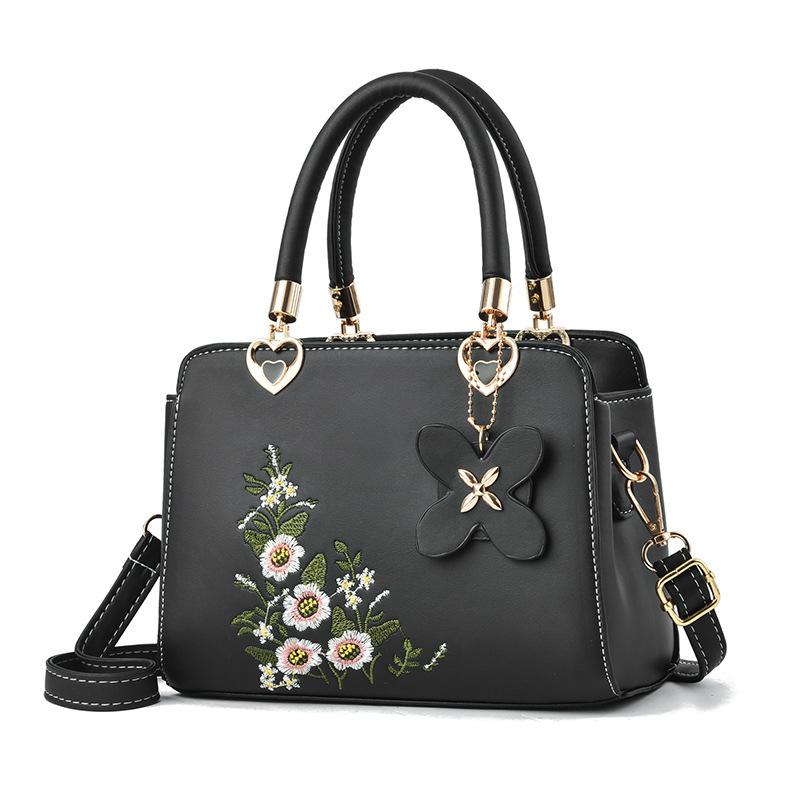 Women's Floral Standard Bag  Soft Embroidery  Elegant  Simple Texture  All Elegant  Single Shoulder  Crossbody Bag
