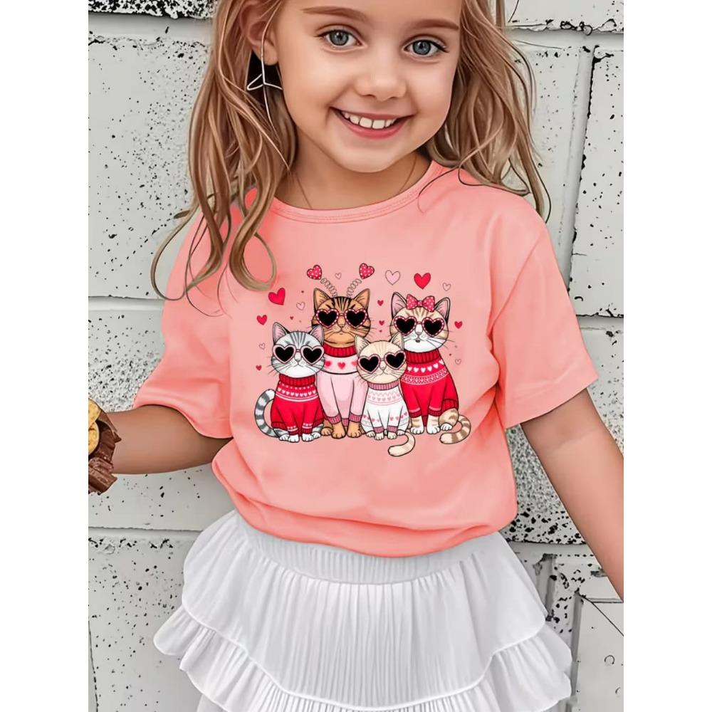 Funny Dog Pattern Children's T-Shirt Girl Cute Animal 3D Printed Fashion Top Short Sleeve Tee Summer Children Clothes Girl Tops