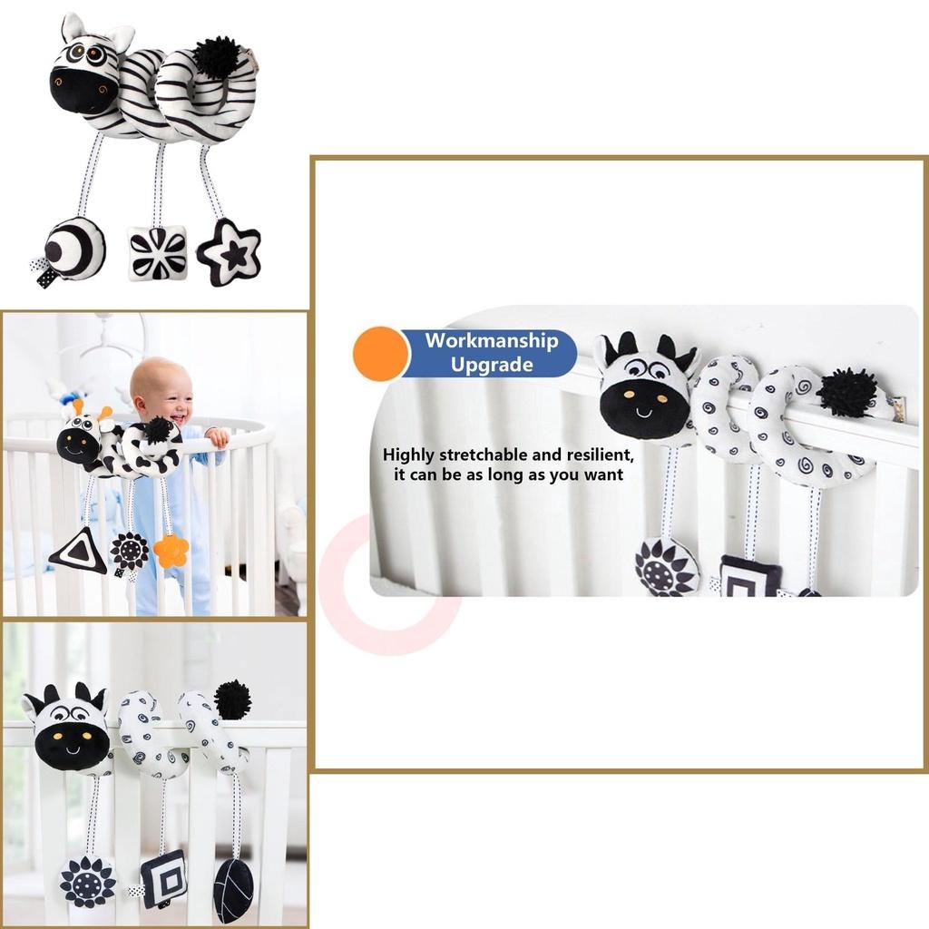 Black And White Animal Visual Stimulation Early Education Crib Toy