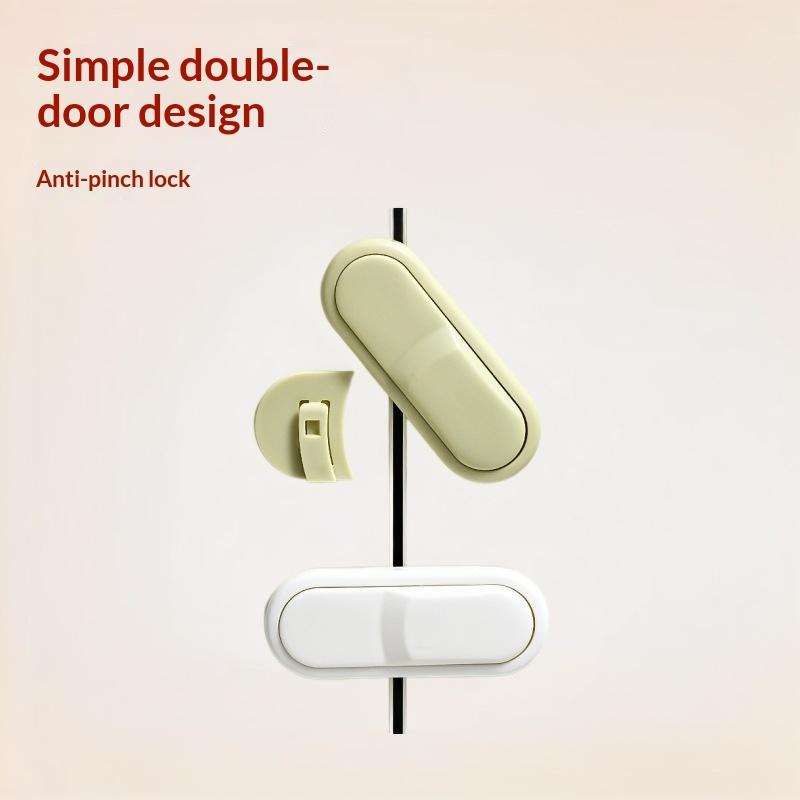 Latch Cabinet Door Protection Children'S Drawer Safety Baby Anti Pinch Hand Invisible Lock Opposite Door Wardrobe Lock