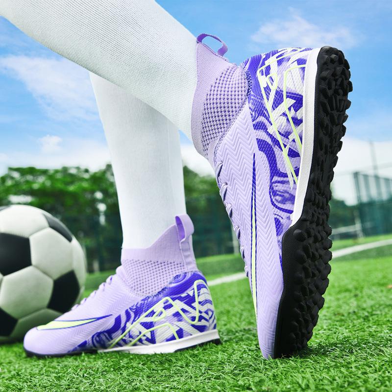 Jinjiang Production Hair Adult Football Shoes Boys AG Long Nails Artificial Grass TF Broken Nails Professional Training Shoes for Primary and Second