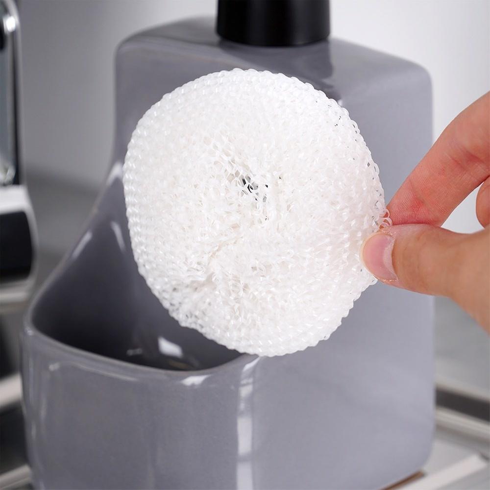 Dishwashing liquid dispenser with sponge container and sponge, ceramic, gray, 400 ml