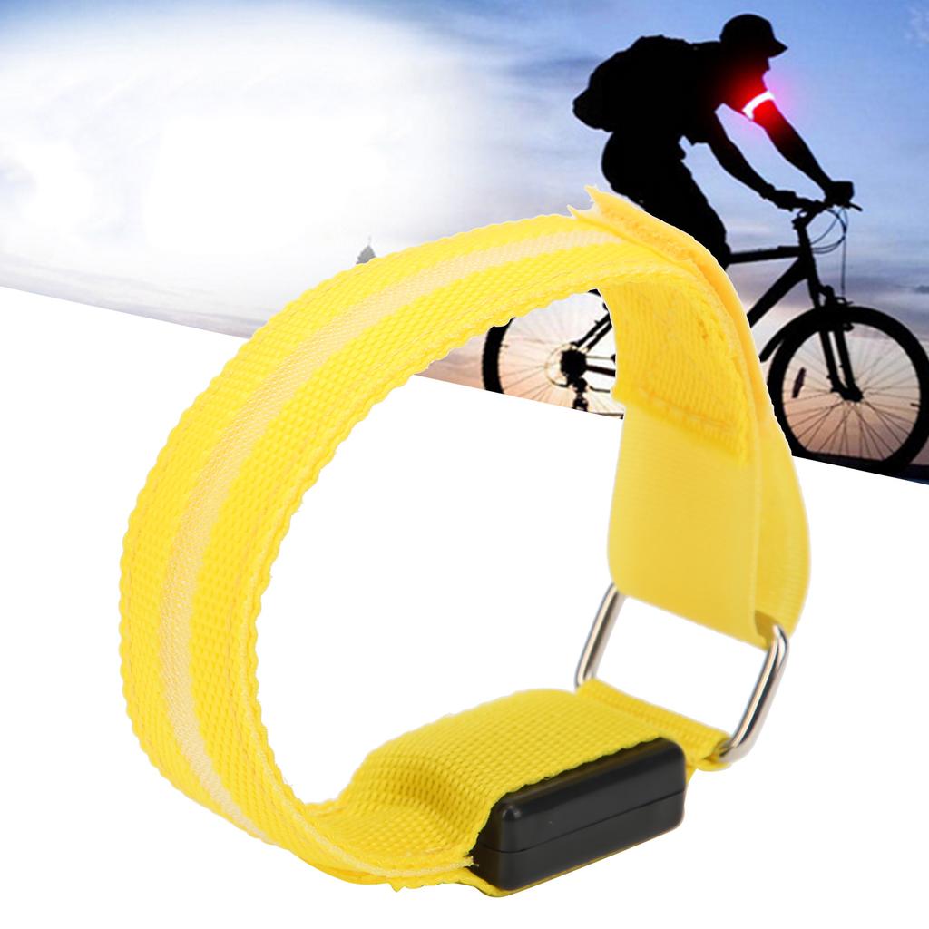 Outdoor Running LED Armband Adjustable Flashing Wristband Cycling Light Up BraceletYellow
