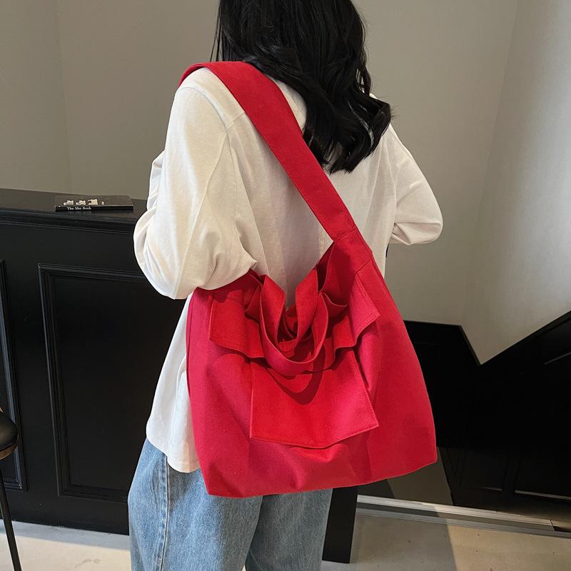 Retro Denim Shoulder Bag Women's 2025 New Large-capacity Handbag Niche Commuter Plaid Tote Bag