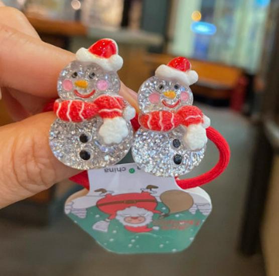 2021 Christmas Santa Claus Hair Ties & Headbands for Kids - Hair-Friendly Accessories