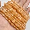 6MM Faceted Round Spacer Gem Stone Beads Loose Crystal Quartz Jaspers Bead For Beadwork Jewelry Making Women Bracelet Necklace