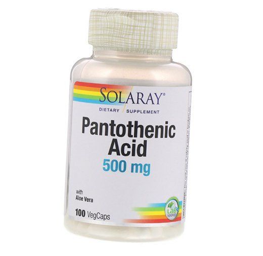 

Пантотеновая кислота, Pantothenic Acid 500, Solaray (36411032) 100vcaps