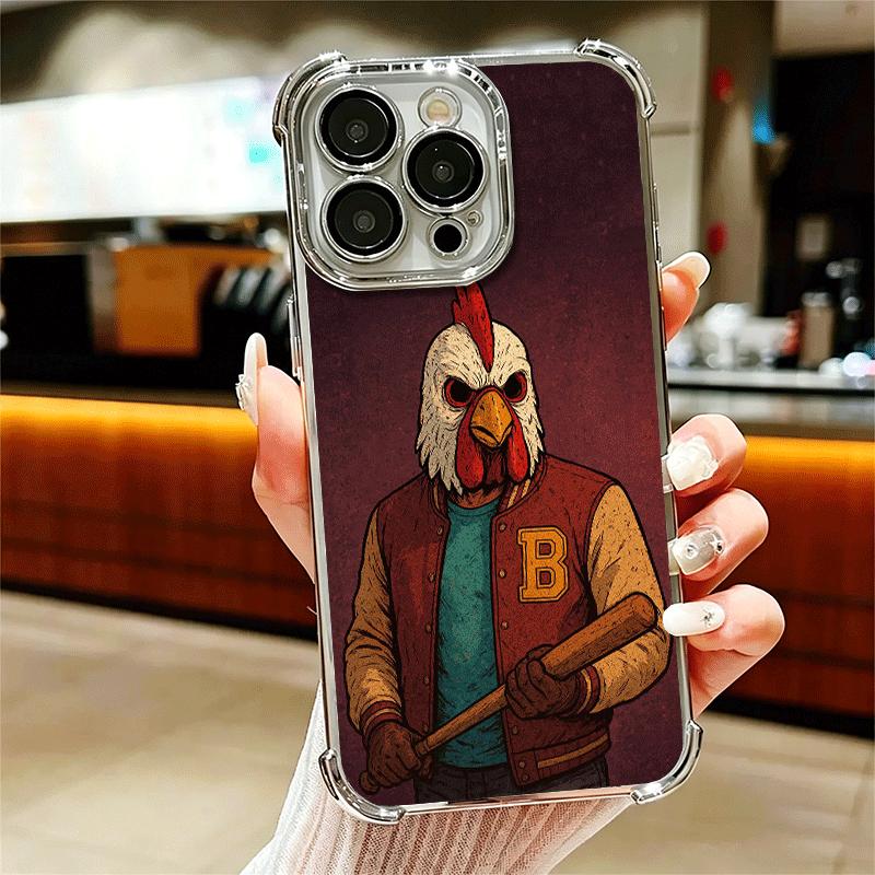 H-Hotline M-Miami Game Plating Phone Case For Iphone 16 17 Pro Max Air 16E 14 15 Plus 12 13 Mini Anti-Fall Airabag Cover