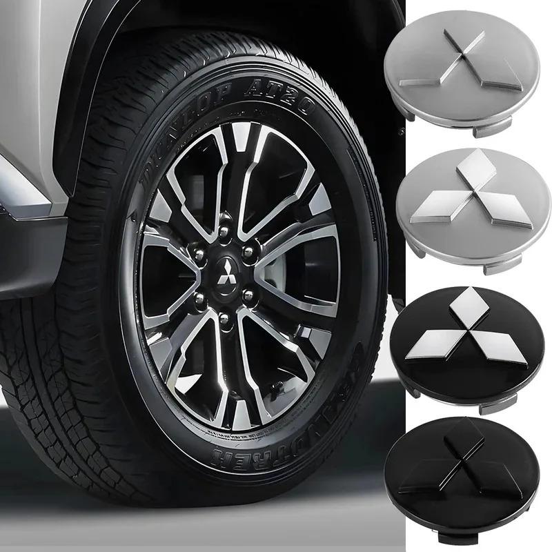 4pcs Car Wheel Center Hub Caps Rims Cover Logo car Accessories For Mitsubishi RalliArt ASX Pajero Montero Lancer wszm26