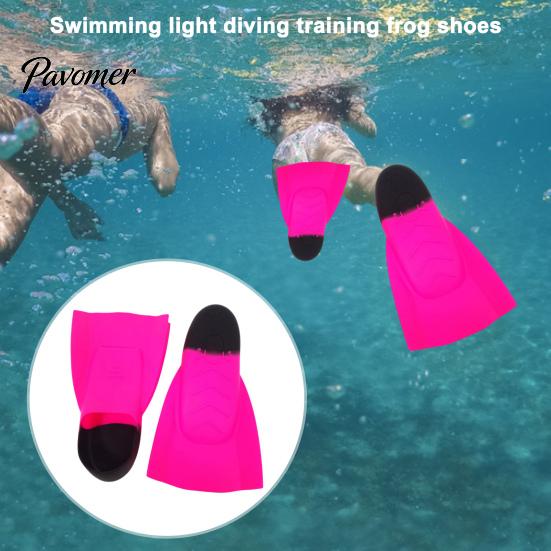 Silicone Fins 1 Pair Diving Swimming Training Professional Snorkeling Flippers Short Blade Leg Strength Building Adults Kids