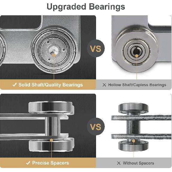 Trolley Assembly,Upgraded Load and Stable 4 Wheel Light Duty for Use with All 1-5/8" or Taller Strut Channel(Pack of 4)……