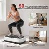 Vibration Platform, 50 Speeds, 3 Programs, LED Screen, Remote, Elastic Bands