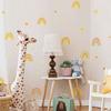 Tj022 Hand-Painted Stars Rainbow Sun Bronzing Wall Sticker Decoration Children'S Room Bedroom Background Self-Adhesive Wall Sticker