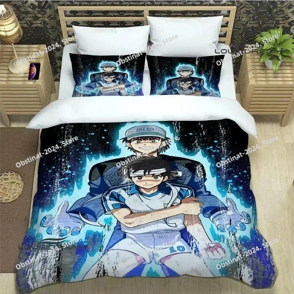 Captain Tsubasa Cartoon Printed Bed Set Duvet Cover Pillowcase Bedding Set Bed Linen Sheet Quilt Cover Full Luxury Birthday Gift