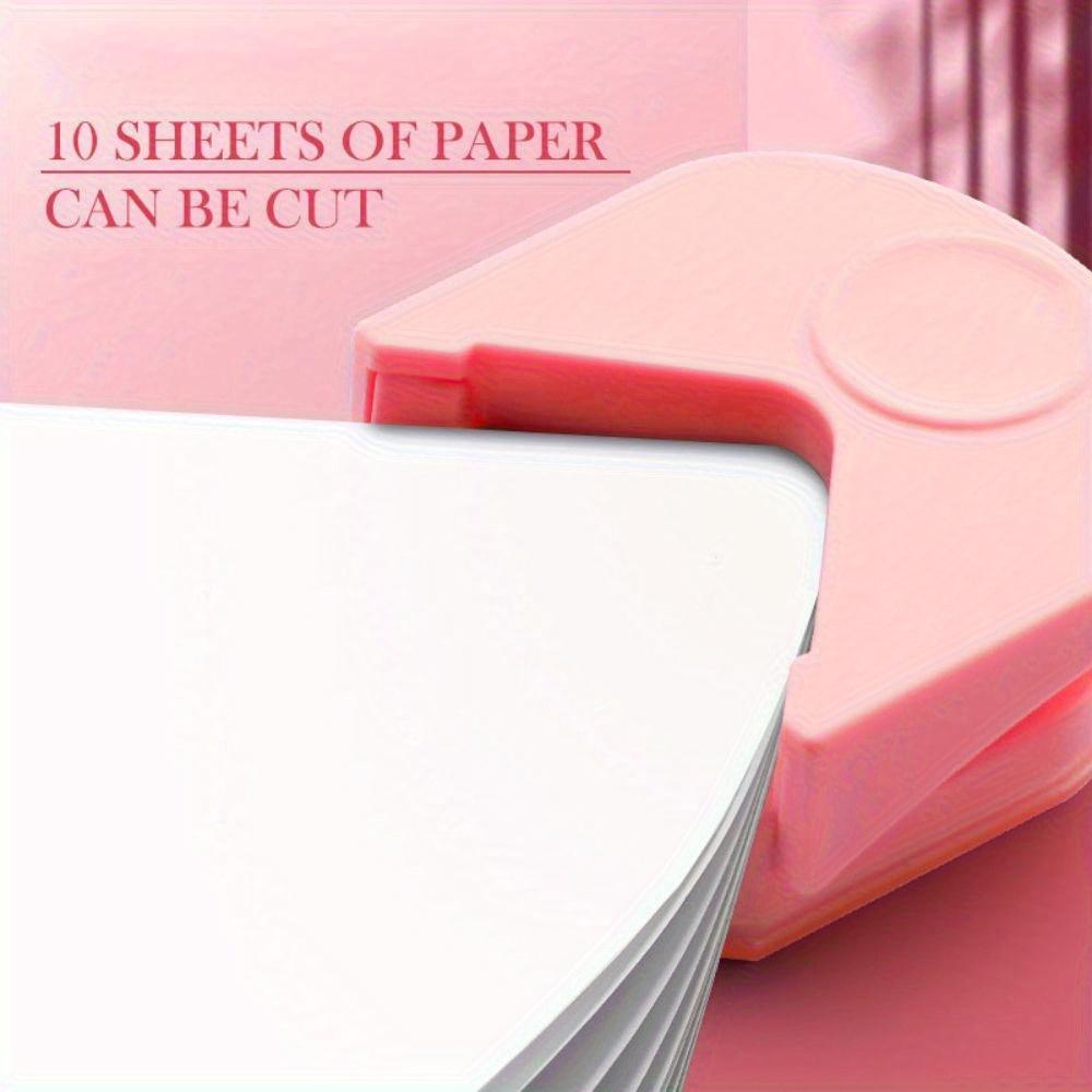 1 st Manuell R4 Rundhörnsstansverktyg med Ergonomiskt Handtag & Säkerhetsspaksmekanism - 4 mm Exakt Stans för Laminerade Kort