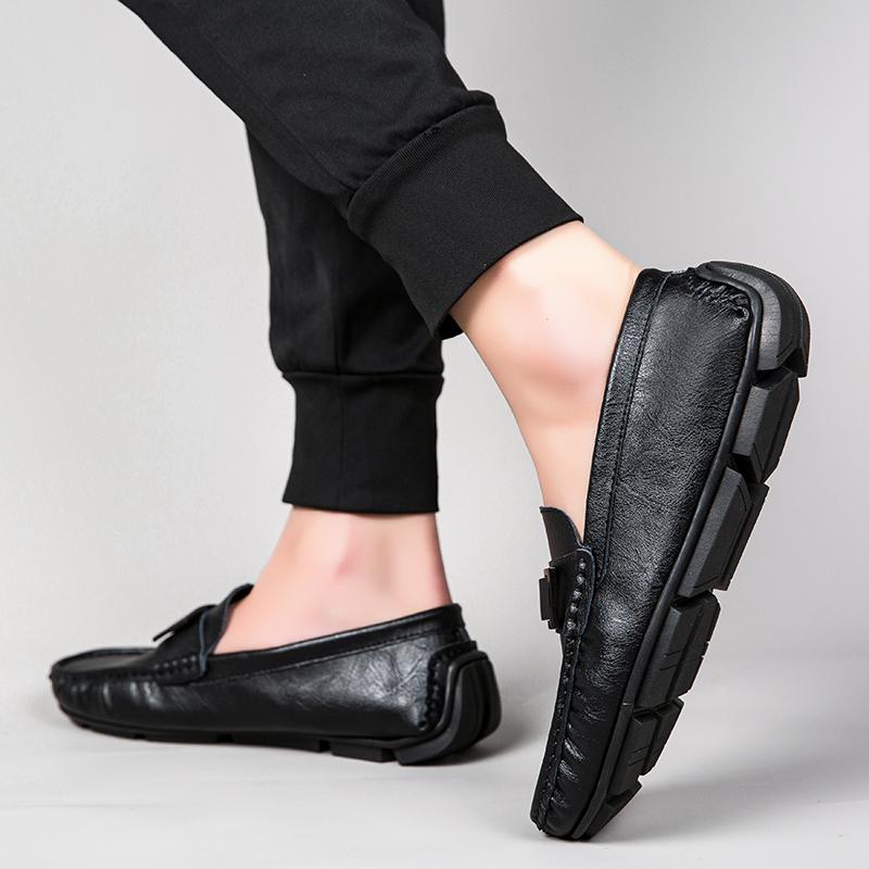2025 Loafers Shoes For Men Male Boat Shoes Leather Man Moccasins Mens Driving Shoes Casual Shoe Slip On Flats Mocasines Hombre