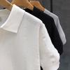 Short-Sleeved Knitted Sweater Men'S Senior Business Style Polo Shirt V-Neck Slim-Fit Korean Version
