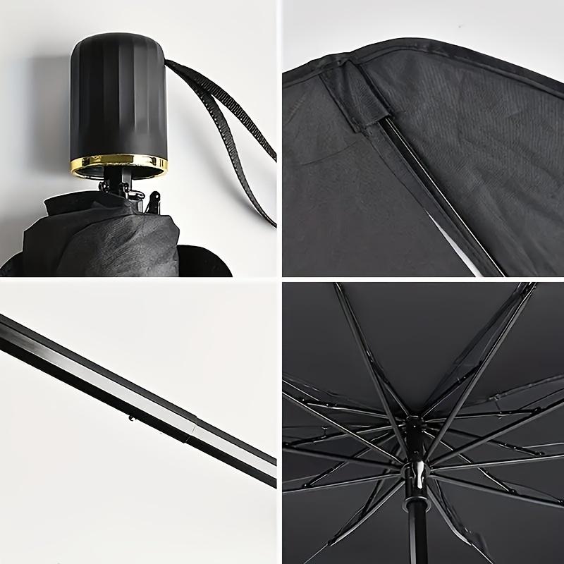 Front Driver & Passenger Side Polyester Fiber Car Windshield Sunshade, with Installation Tool and Washable Fabric, Applicable for Sedan, SUV, and Truc