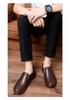 Men's Autumn Low-Top Slip-On Leather Shoes - Versatile, Breathable Casual Driving Footwear in Large British Style.