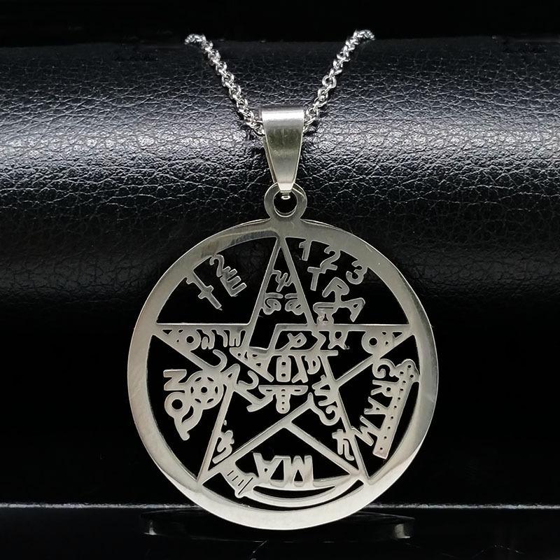 

Vintage Stainless Steel Pendant Necklace Unisex Durable Chain Jewelry Gift for Men Women
