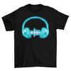 Headphones Equaliser Mens T-Shirt Mens Womens Tees Top Party Disco 90s Music RAVE DJ Vinyl Turntable