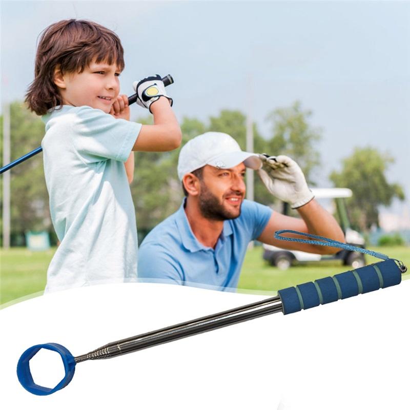 8.86 FT Telescopic Golf Ball Retriever Golf Ball Pick Up Retriever Grabber Non-Slip Handle Claw Sucker Tool Golf Accessories