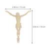 5 Pcs Jesus Figure Accessories Statue Decoration Small Religious DIY Plastic Figurine for Wall Cross Mother