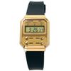 Casio Digital Watch A100WEFG-9A Men's Gold Black Urethane Band