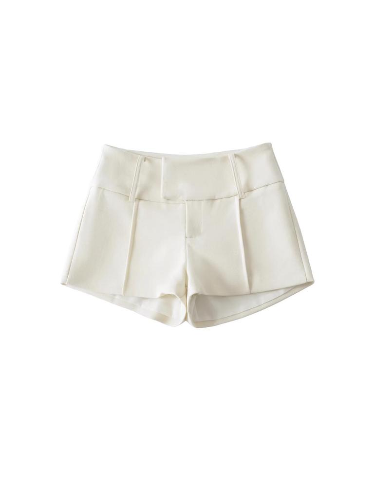 Korean Style Women's Versatile Low-Waist A-Line Shorts - Slimming Fit, Petite Wide Waist, Spring 2026 New Arrival.