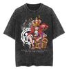 New Anime One Piece Luffy High Quality TShirt Men and Women Cotton Vintage Washed Print Retro Streetwear Family Matching