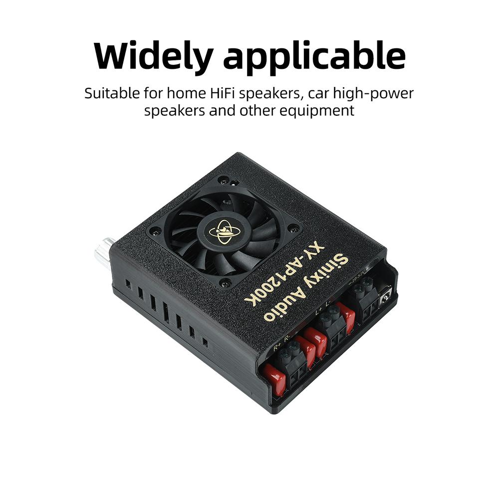 D Sınıfı Amplifikatör 600W+600W TPA3255 Çift Çekirdekli Dijital Güç Amplifikatörü Modülü XY-AP1200K Hoparlör DIY Ses için Fan Soğutmalı