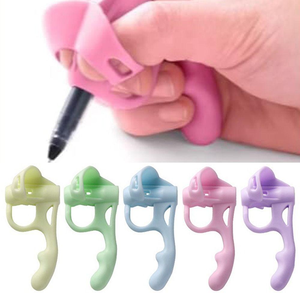 1pc Comfortable Silicone Pencil Holder Soft Pen Writing Aid Tool Pencil Holder  for Kids Handwriting