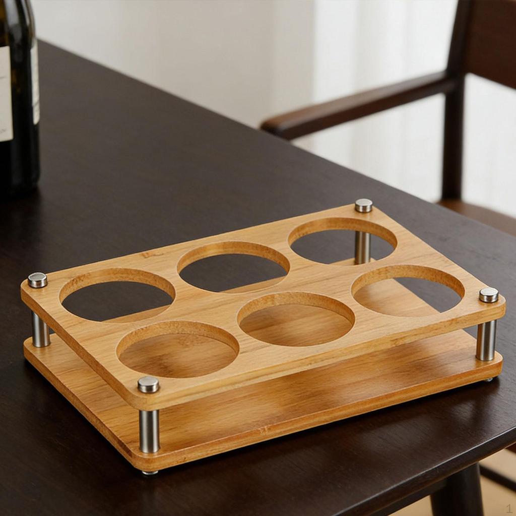 Cup Holder, Mug Tray, Glass Rack, Bamboo Construction, Drinking Tool, Suitable for Home