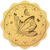 CRASPIRE 2" Gold Foil Sticker Butterfly 100pcs Certificate Seals Gold Embossed Round Embossed Foil Seal Stickers for Envelopes Invitation Card