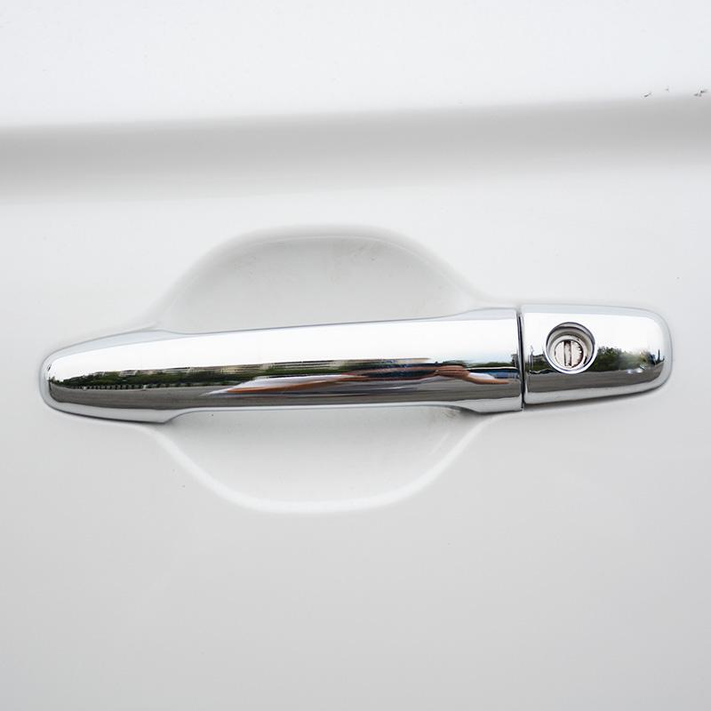 Pro Peugeot 4007 2007-2012 Lesklá černá karbonová chromovaná klika Obložení dveří auta Samolepka Styling Auto