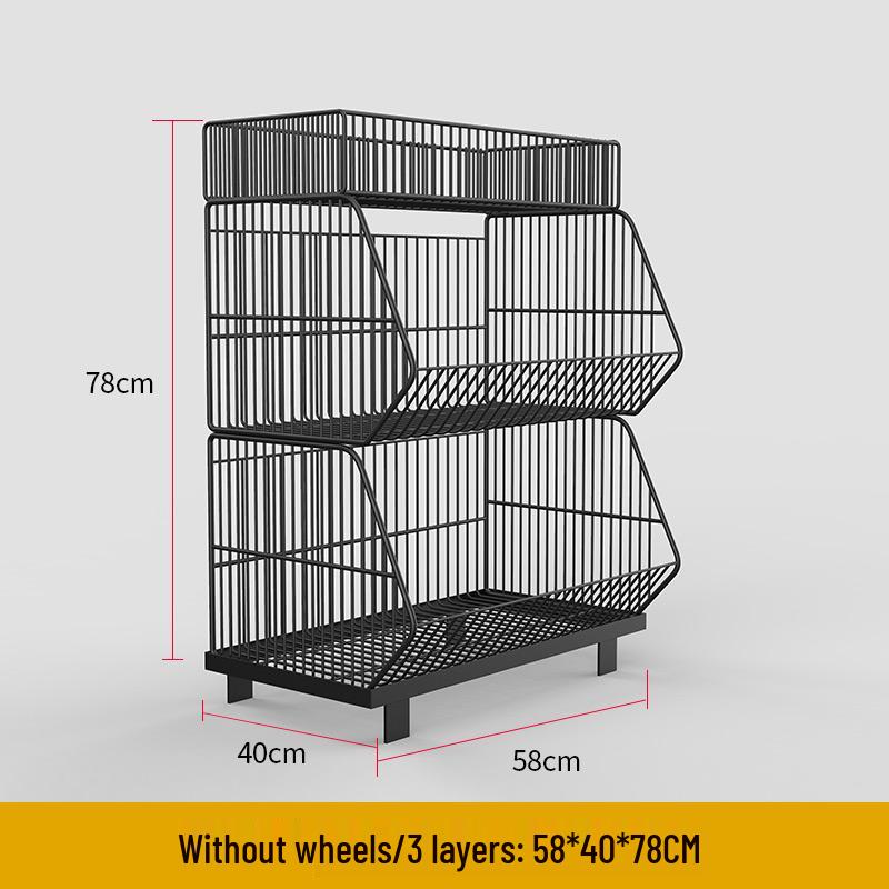 Multi-Layer Stackable Display Basket for Snacks & Vegetables