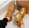 Fashion Spring Gold Sports Shoes Breathable Casual Sneakers Men Comfort Platform Men's Sneakers Large Size 46 Chaussure Hommes