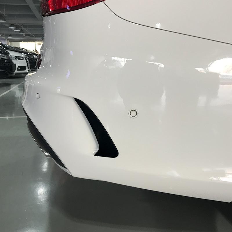 AM-Zadní nárazník Spoiler Boční Canard Pro Mercedes Pro Benz Třída C Kombi S205 C180 C200 Pro AMG Černý