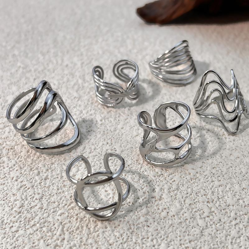 316L Stainless Steel Rings for Women Silver Color Never Fade Luxury Classic Rings Wedding Couple Rings Party Jewelry Accessories