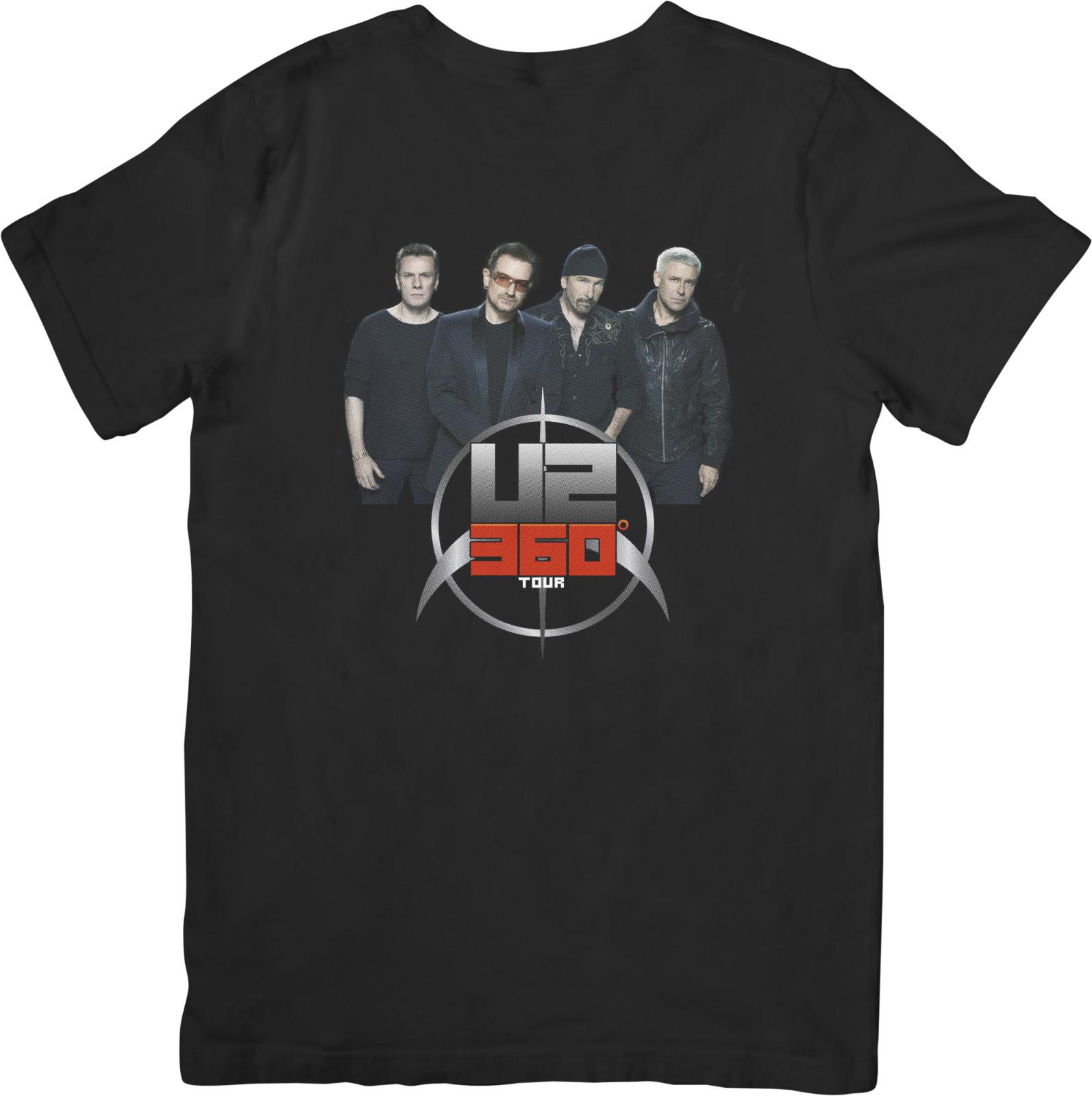U2 360 Music Unisex Fit for Men  Women Quality Cotton T-Shirt Black L