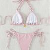 European and American Swimwear Women's Sexy Bikini Solid Color Swimsuit