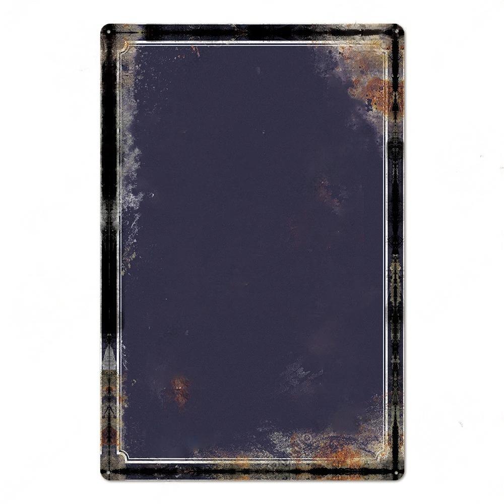 DIY Blank Base Plate Vintage Tin Signs Plaque Metal Wall Art Decor Plate for Home Bar Pub Coffee Shop